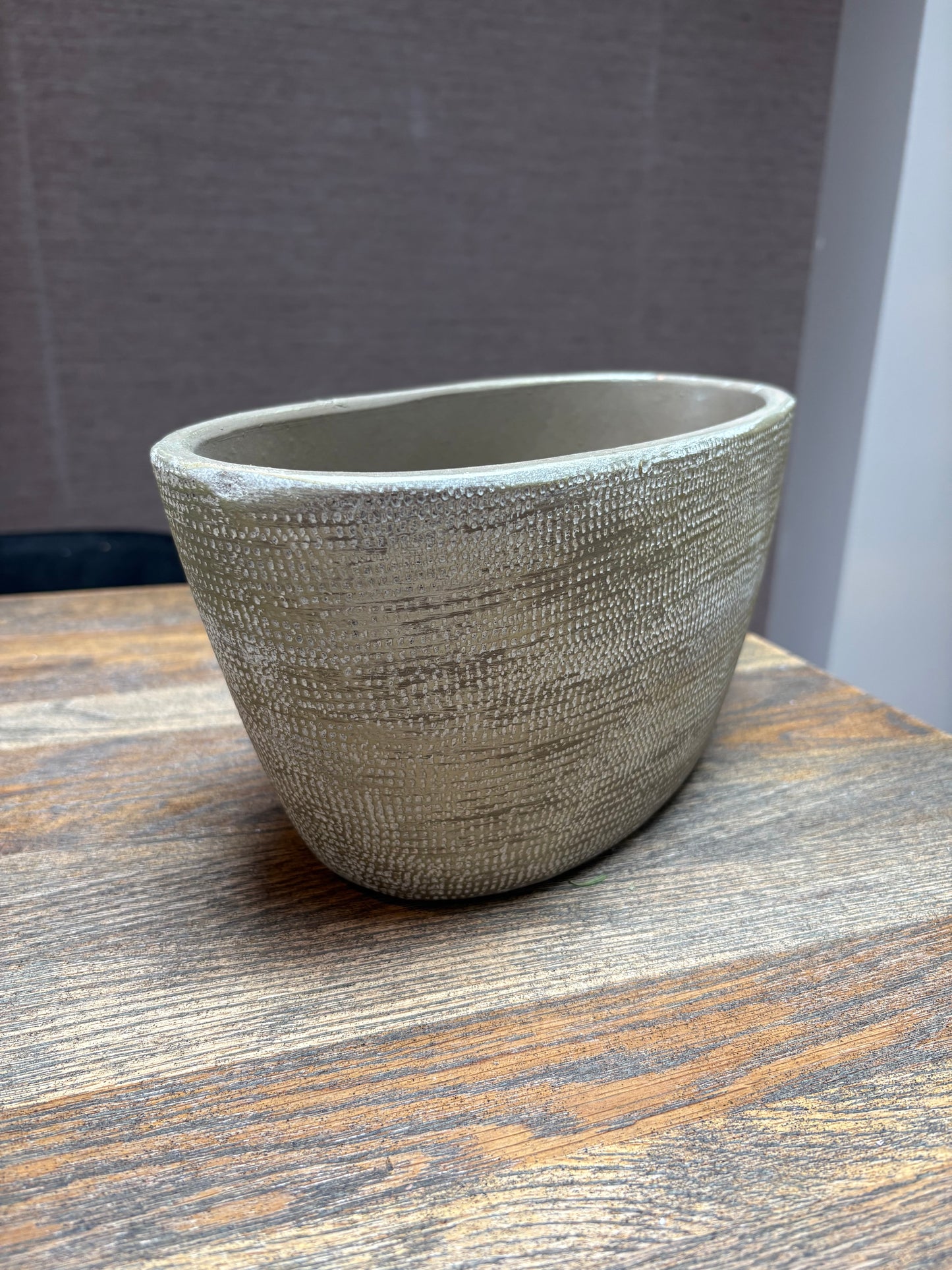 Pot Tokio ovaal taupe S