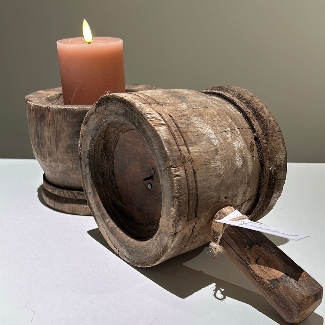 Candle holder hout