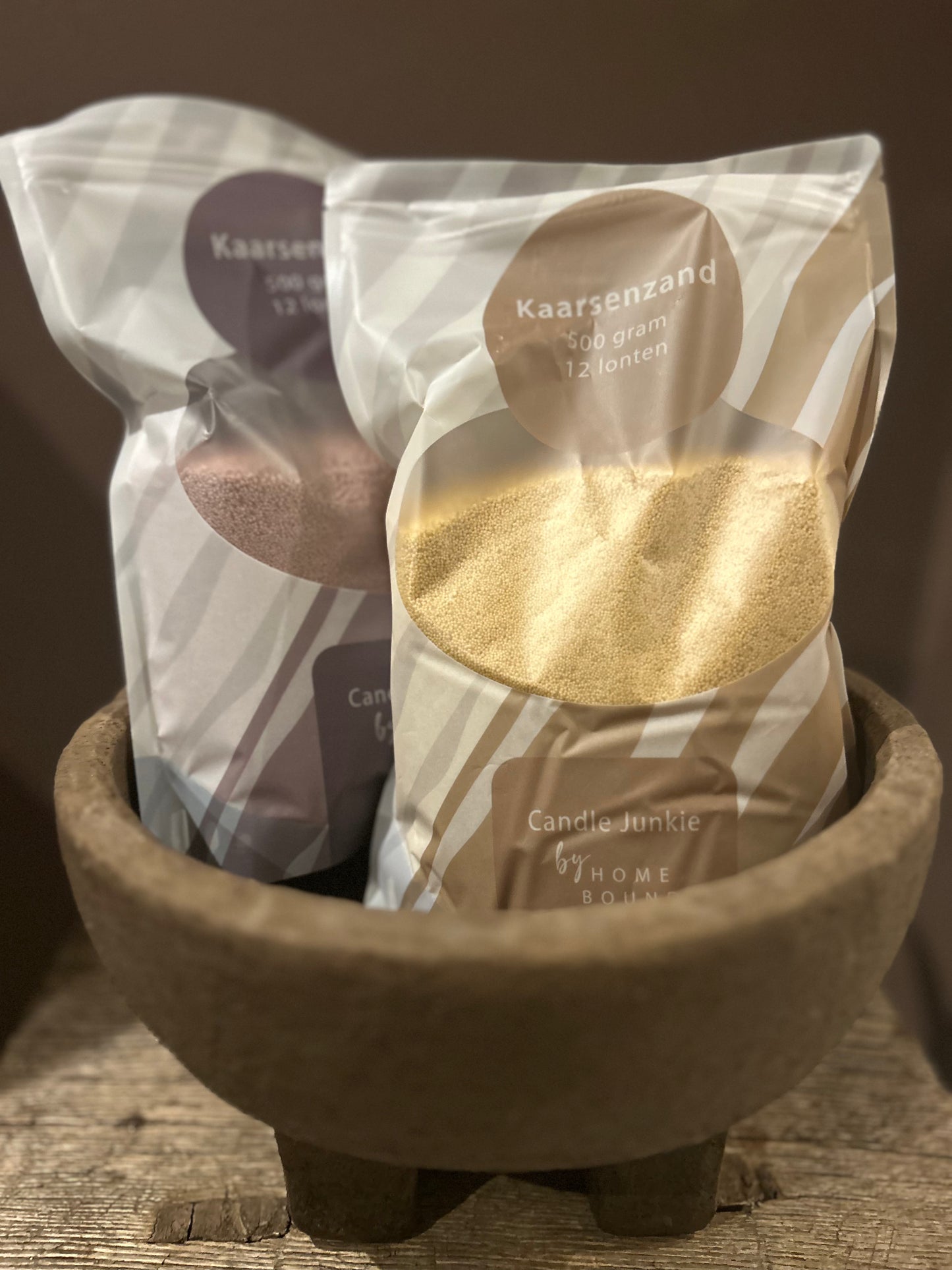 Kaarsen zand Bruin