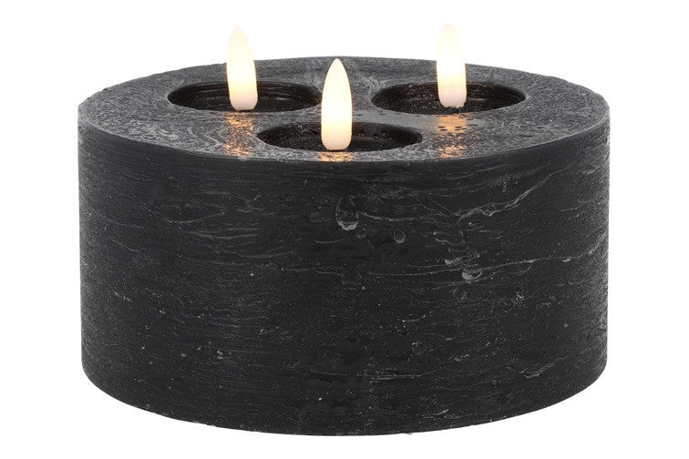 Stompkaars rustiek LED Lyon S rond zwart-L15B15H10CM