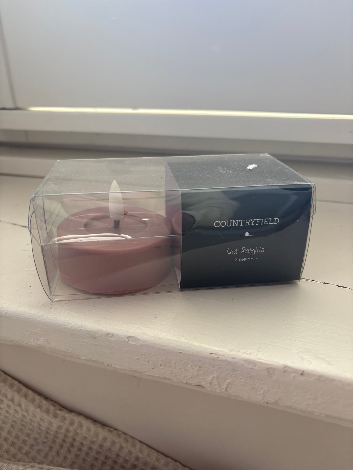 Led xl waxine licht set van 2 roze