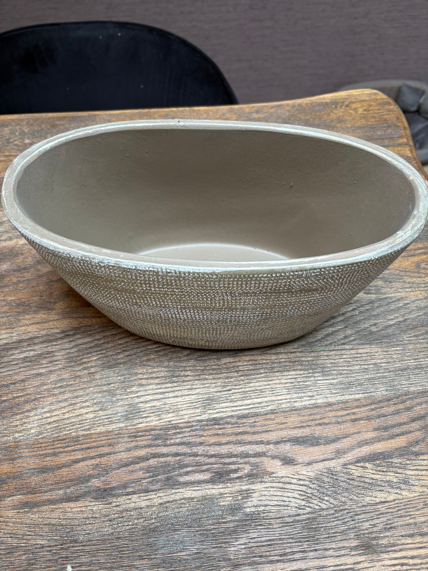 Pot Tokio ovaal taupe S