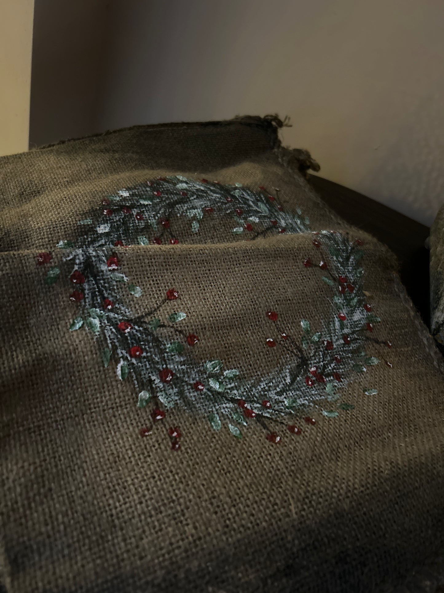 Jute kerst zak krans