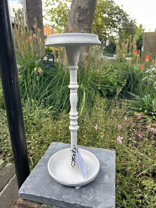 Kandelaar wit 30 x 8 cm