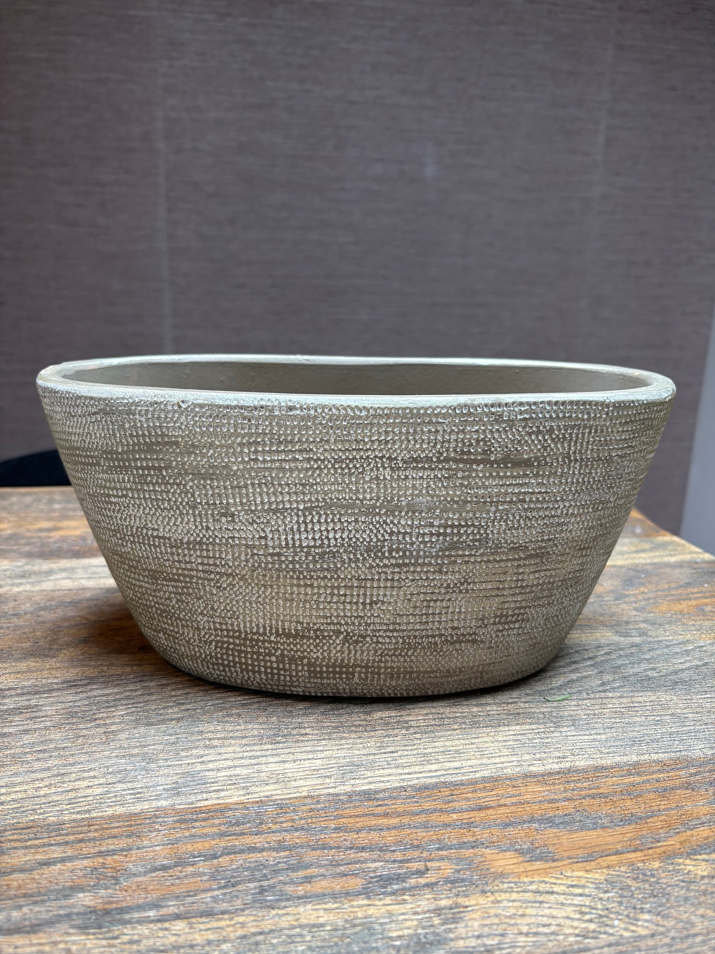 Pot Tokio ovaal taupe S