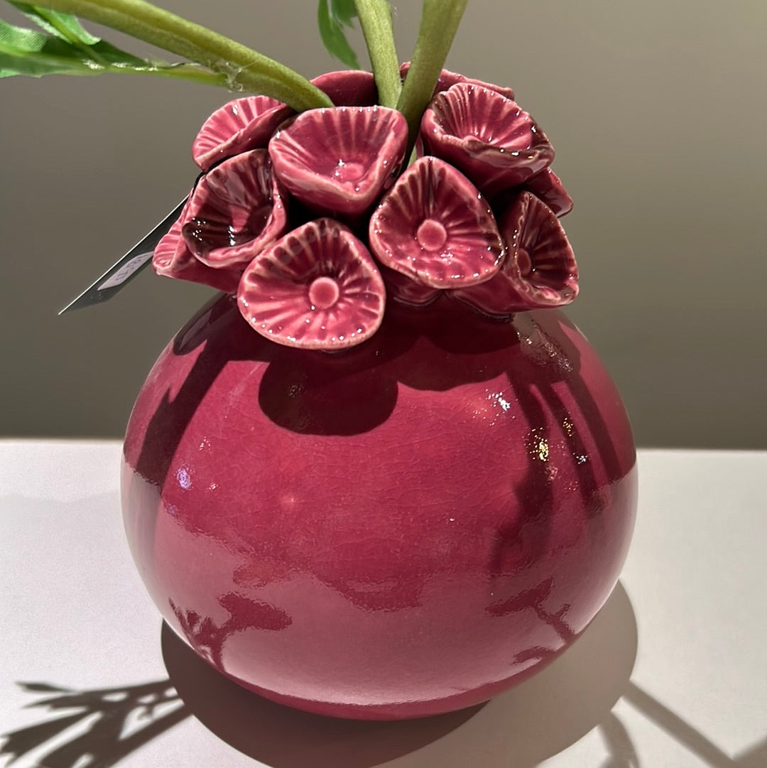 Villa Pottery Vase bloom roze