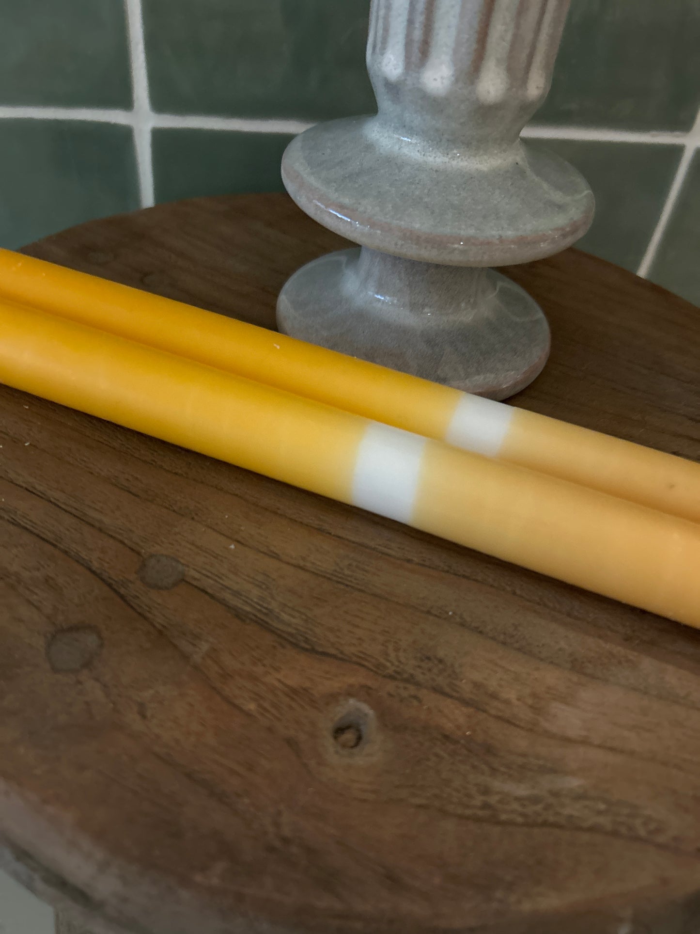 Xl kaars dip dye sunshine yellow