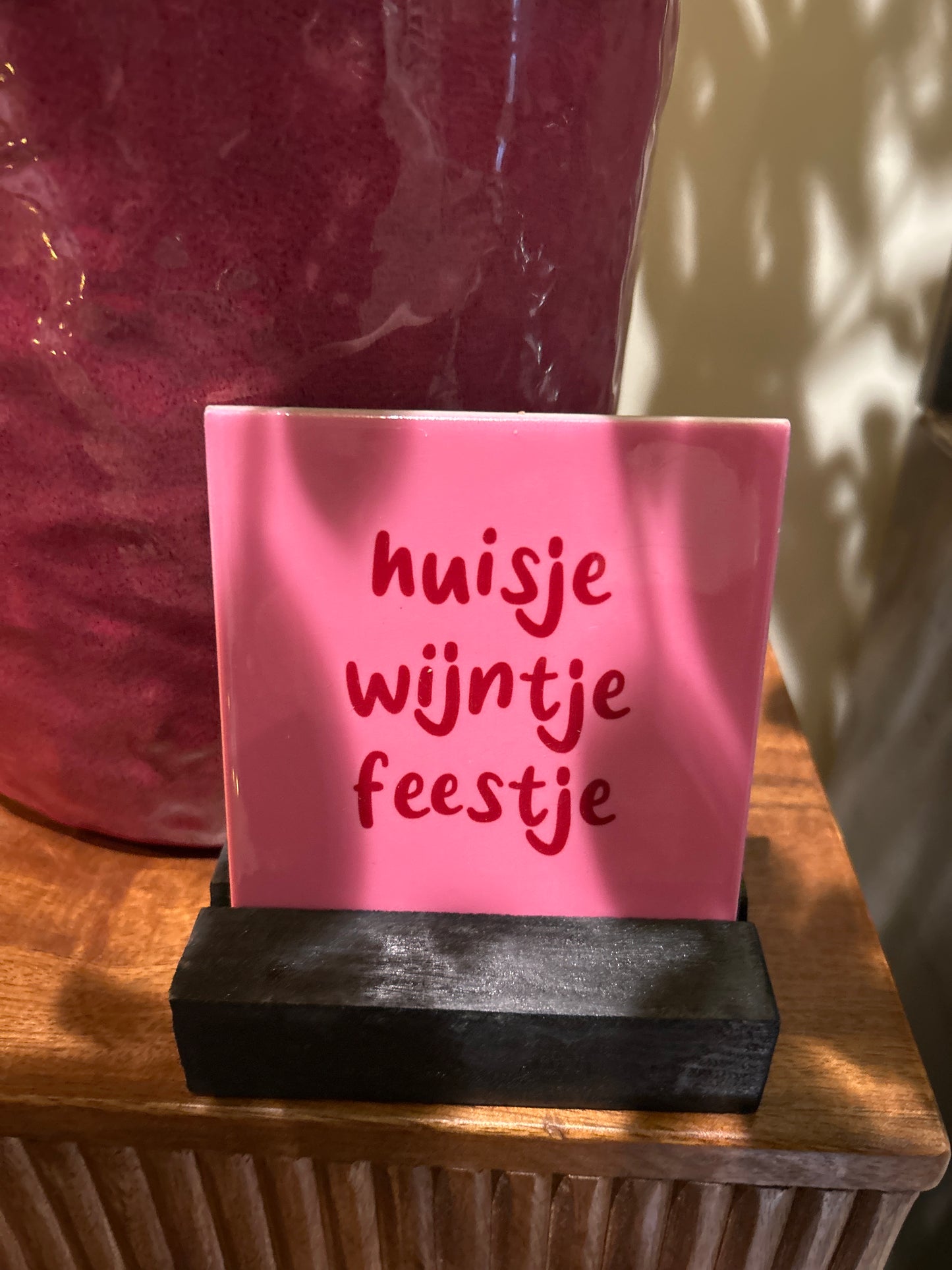 Tegel Huisje Wijntje Feestje