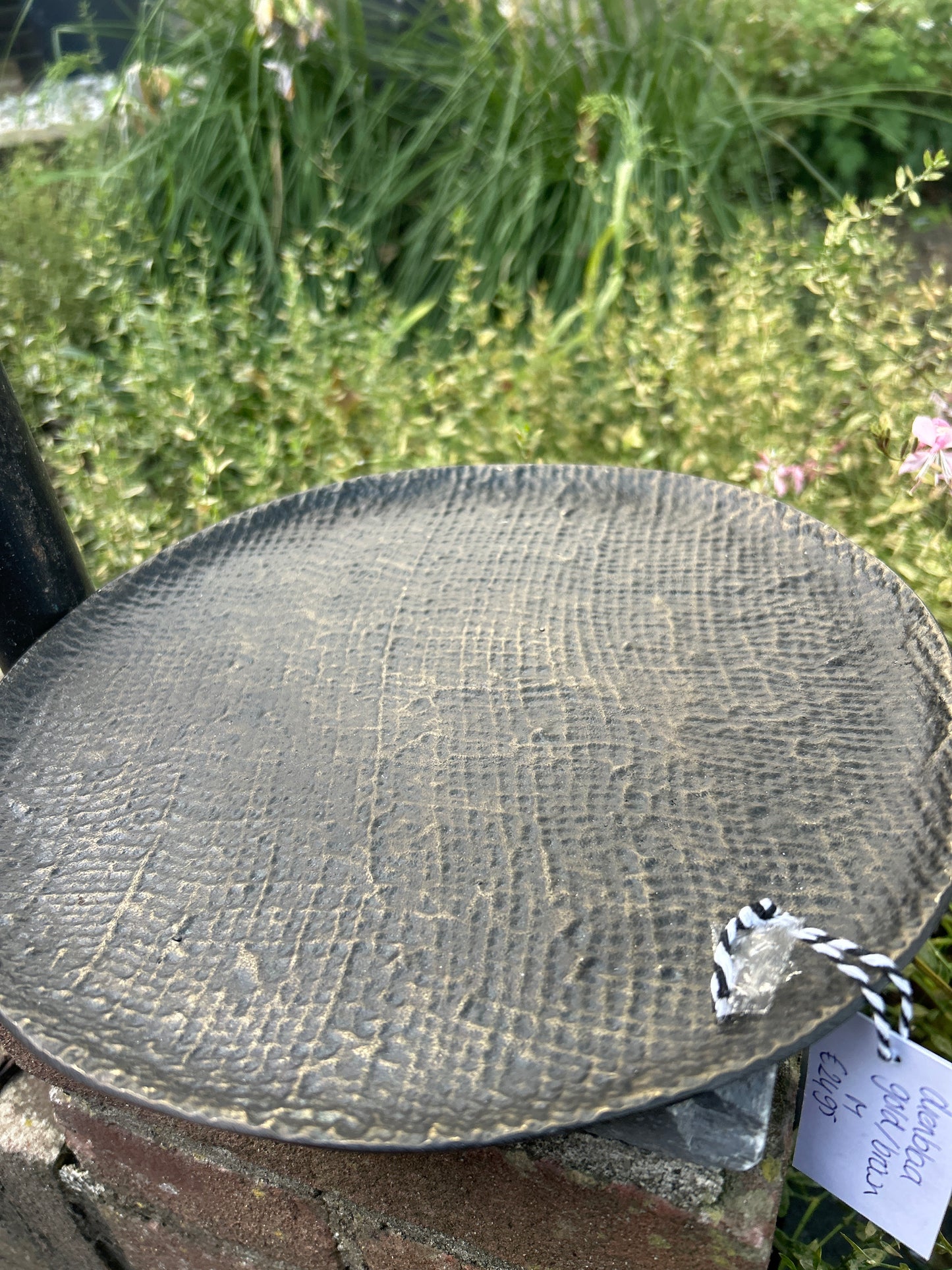 Dienblad gold Brown ø27