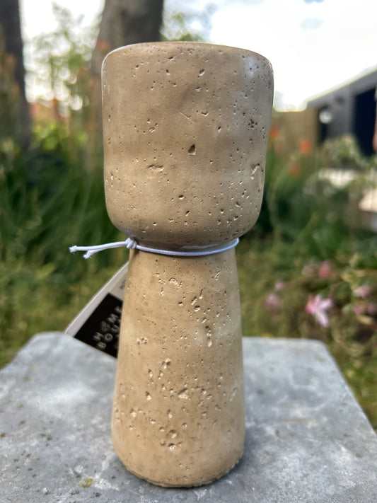 Waxine houder 15 cm nature serie