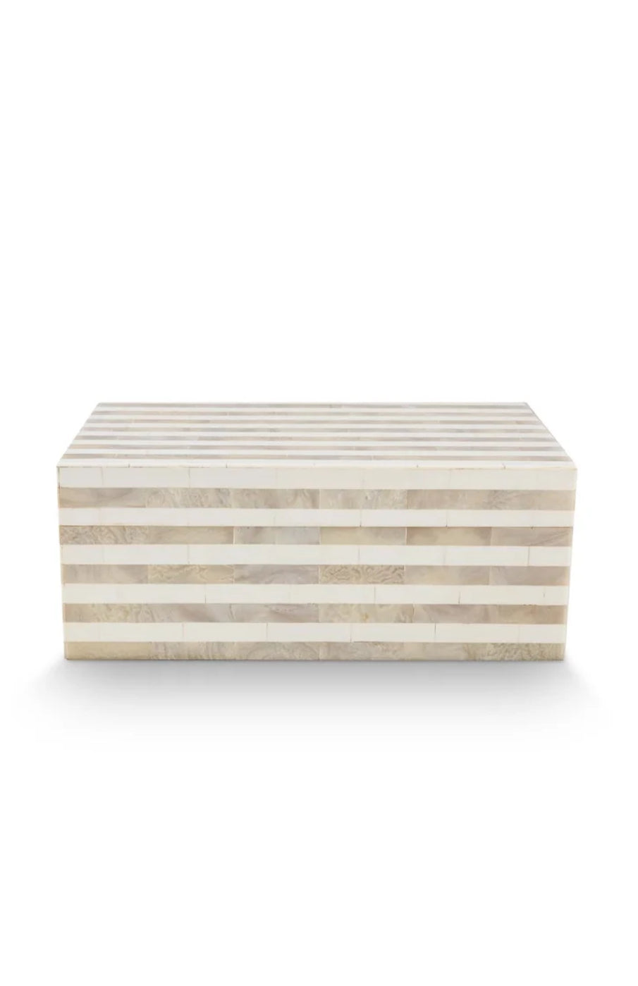 Storage Box Rectangular Pearl Stripes 30x18x12cm