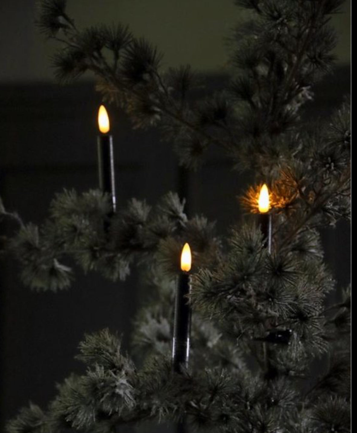 Led kerstboom kaarsjes black