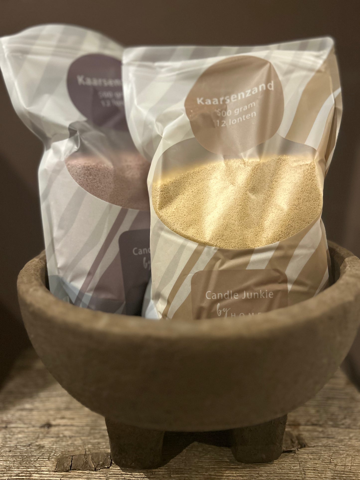 Kaarsen zand Bruin