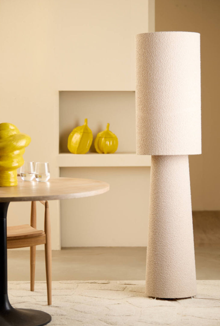 Vloerlamp boucle white