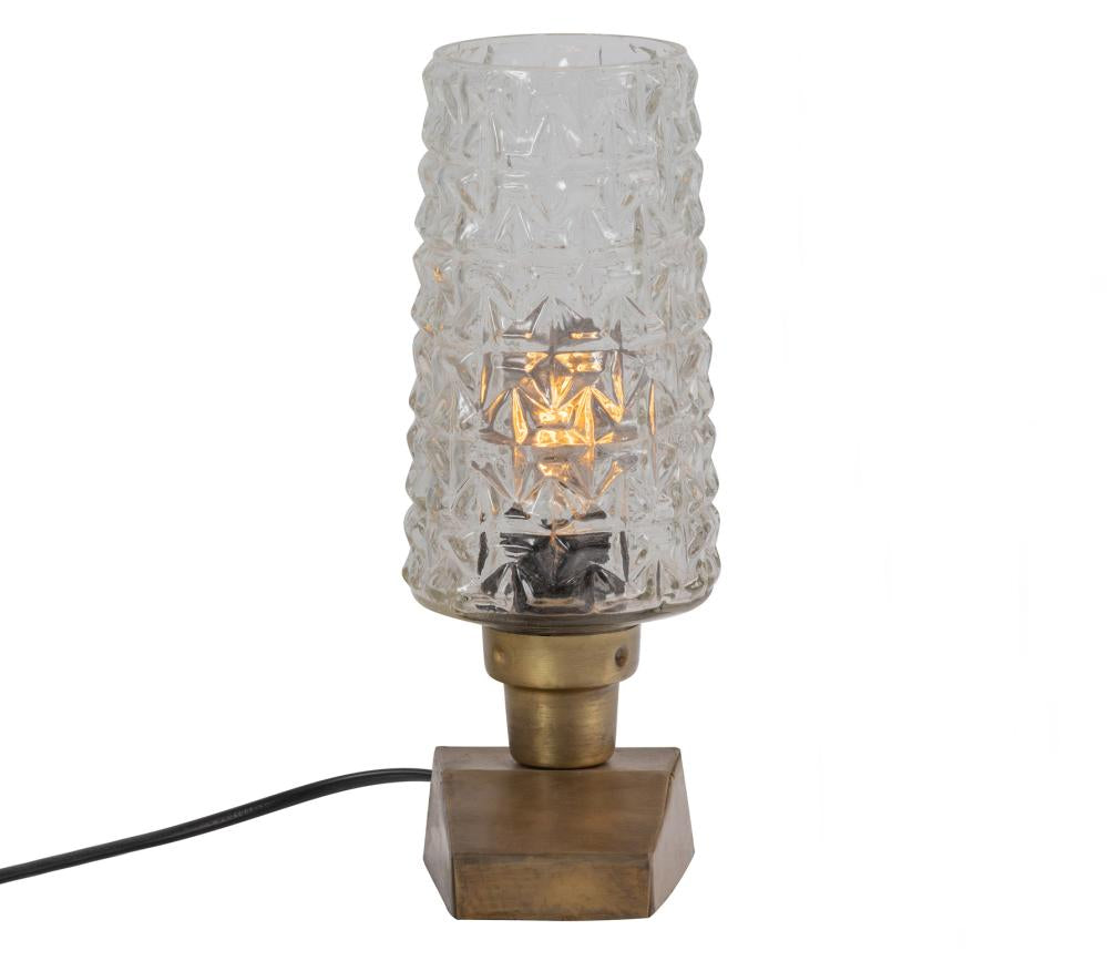 BePureHome Charge tafellamp metaal glas antique brass