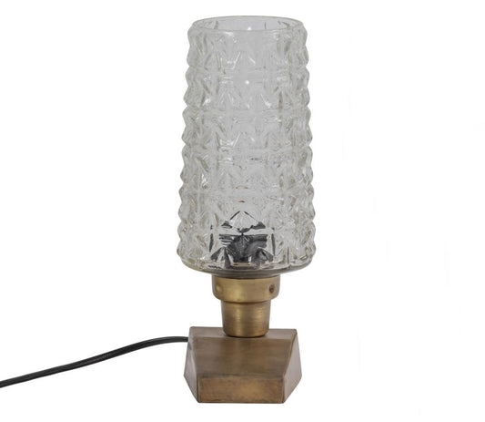 BePureHome Charge tafellamp metaal glas antique brass