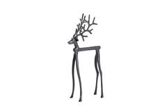 Ornament 20,5x17x36cm REINDEER mat zwart