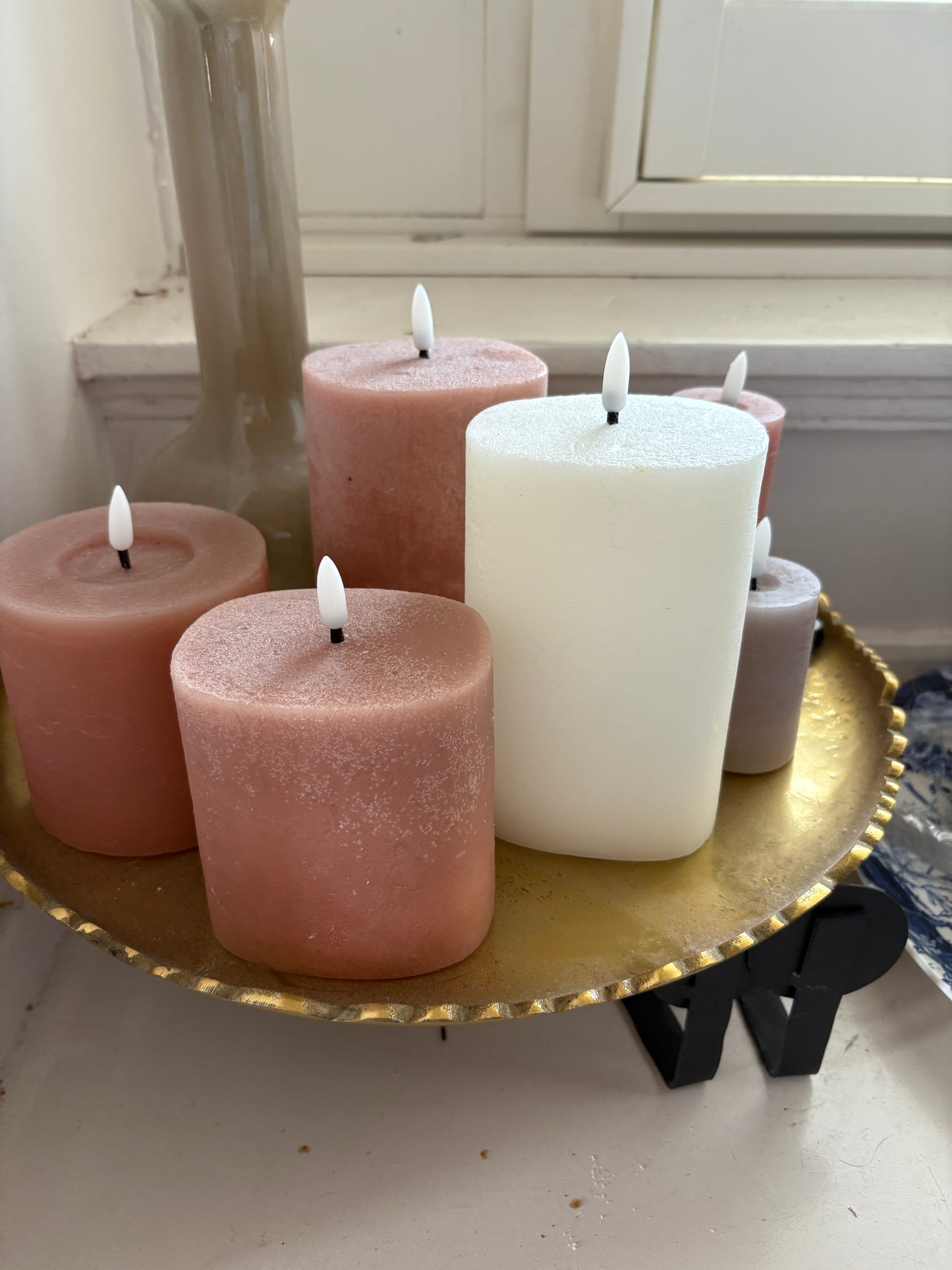 Stompkaars rustiek LED ovaal Lyon L wit-D8B10H18CM