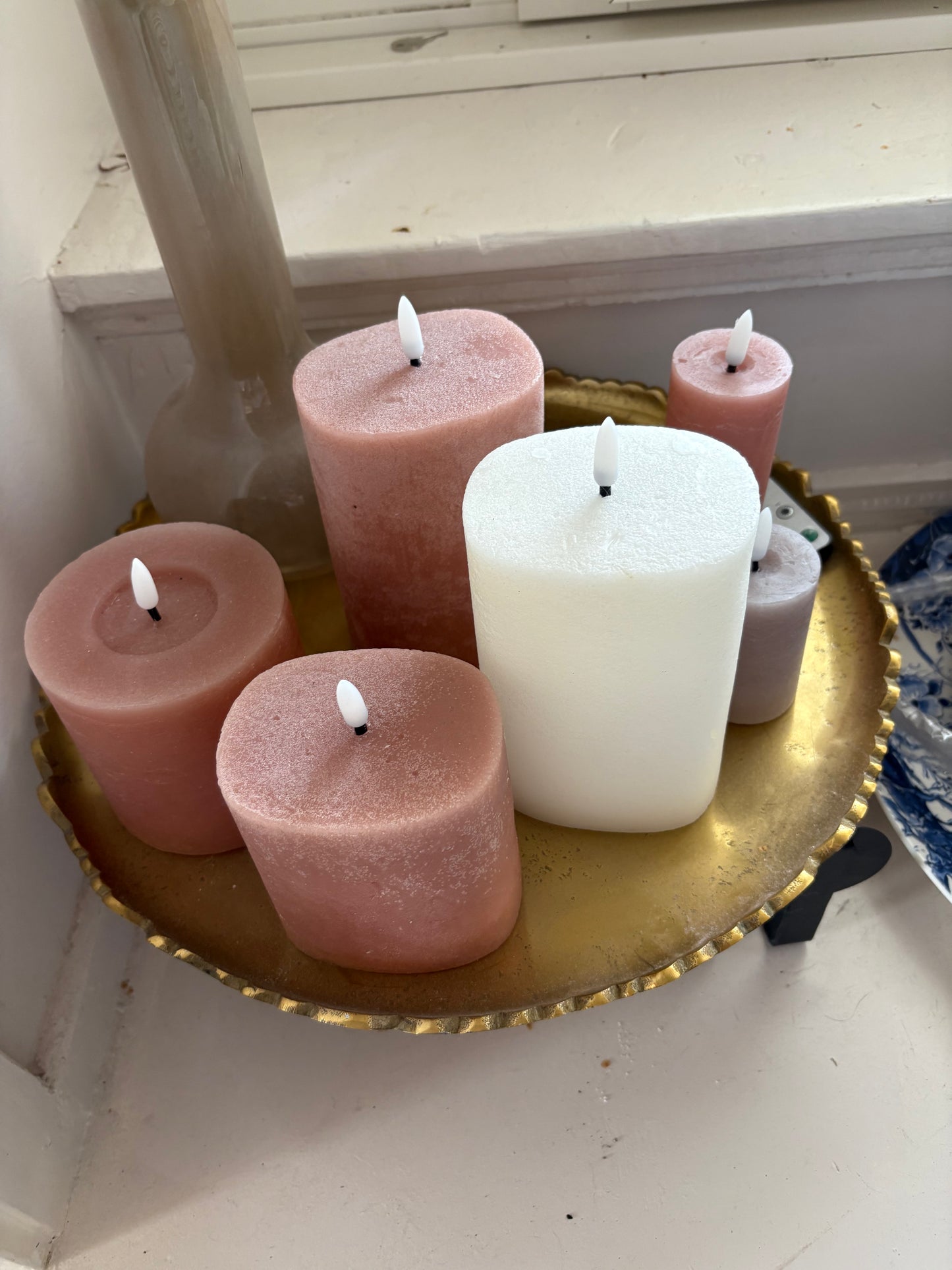 Stompkaars rustiek LED ovaal Lyon L wit-D8B10H18CM