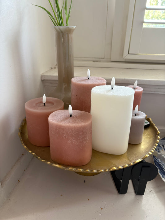 Stompkaars rustiek LED ovaal Lyon L wit-D8B10H18CM