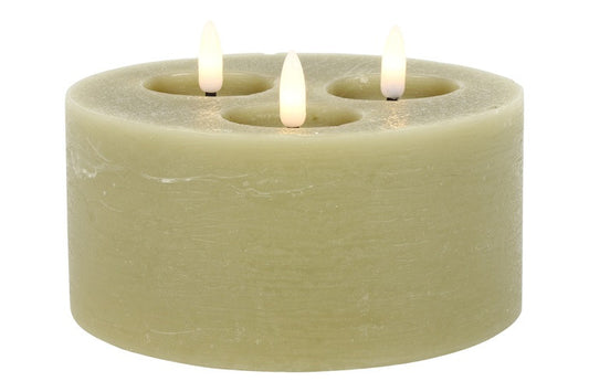 Stompkaars rustiek LED Lyon S rond taupe-L15B15H10CM