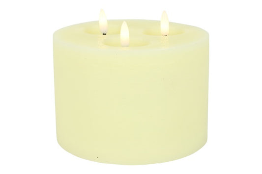 Stompkaars rustiek LED Lyon S rond off white-L15B15H10CM