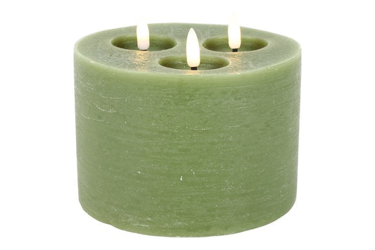 Stompkaars rustiek LED Lyon M rond groen-L15B15H12,5CM