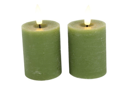 Stompkaars Ø5CM LED rond Lyon set/2 lichtgroen-L5B5H9CM