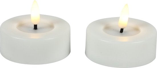 Led xl waxinelichtjes set van 2 White